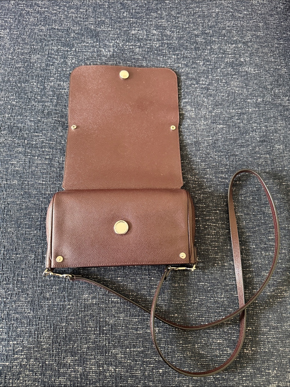 NWOT New Coach F12106 Reversible Ruby Crossbody Leather Purse Oxblood/Nude Pink - Picture 10 of 15